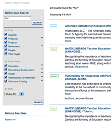 Advanced search filters appear throughout our design, inviting visitors to browse AIR's wealth of research.