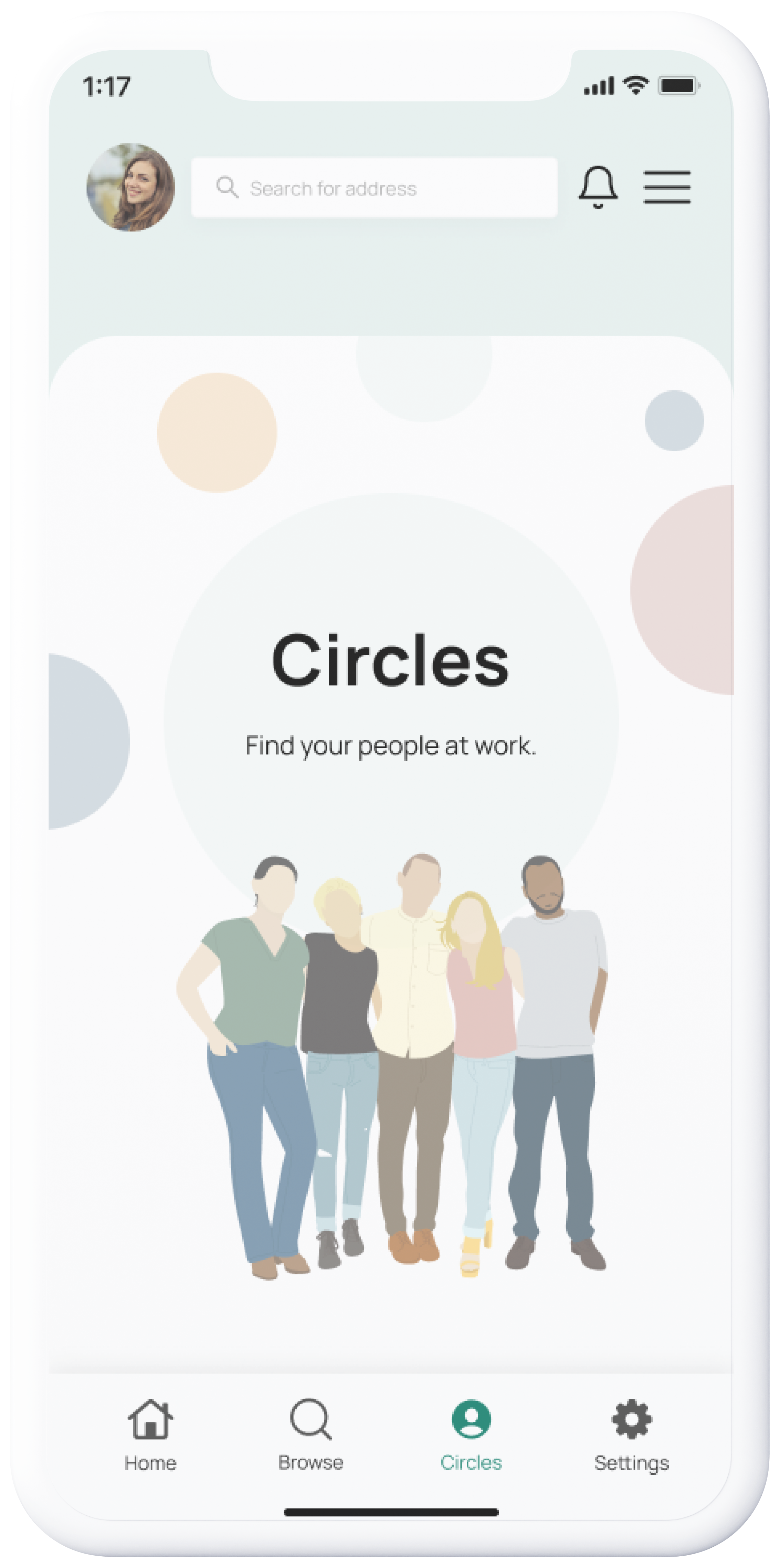 Circles homepage
