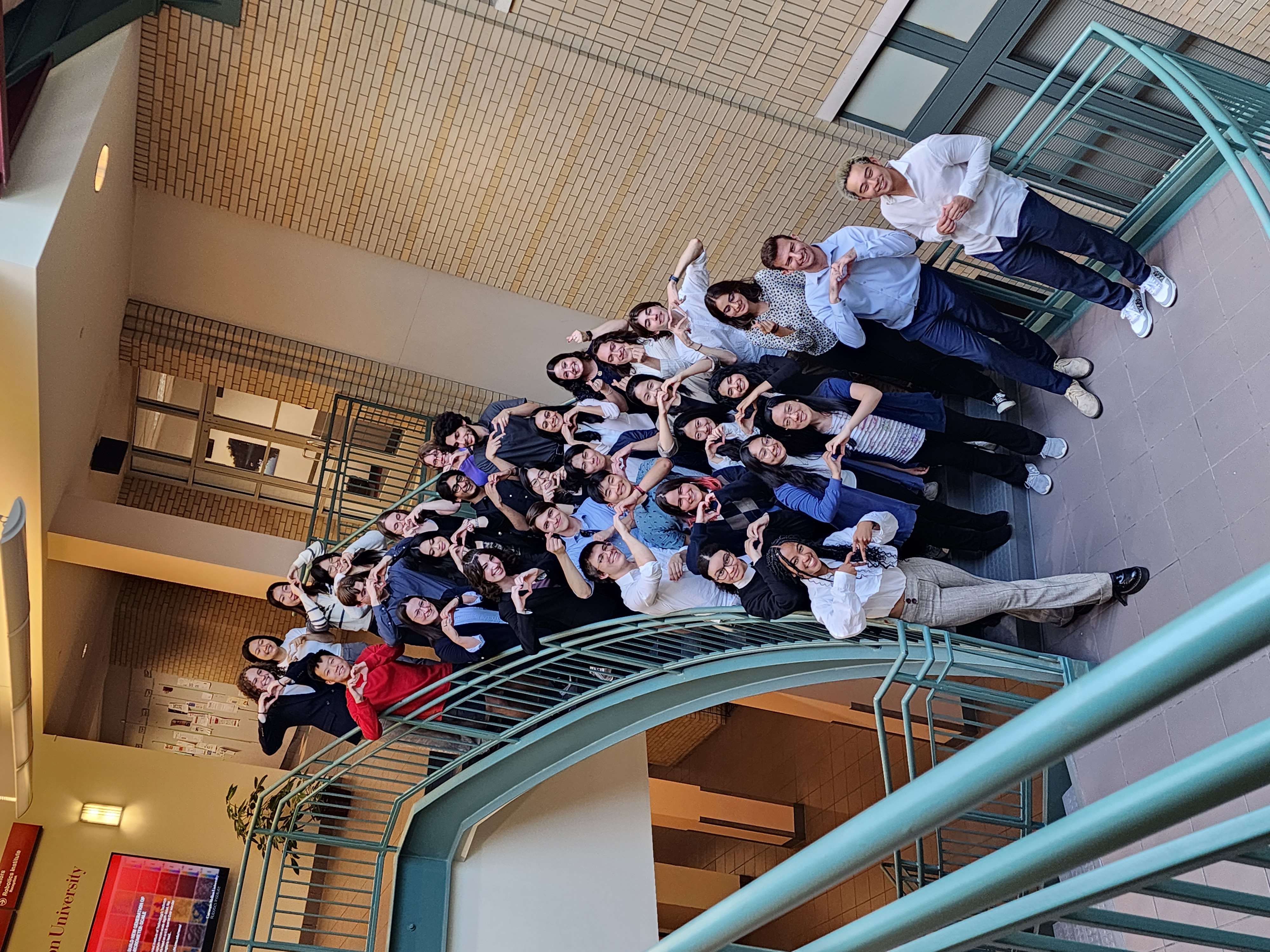 annual group photo on the stairs 