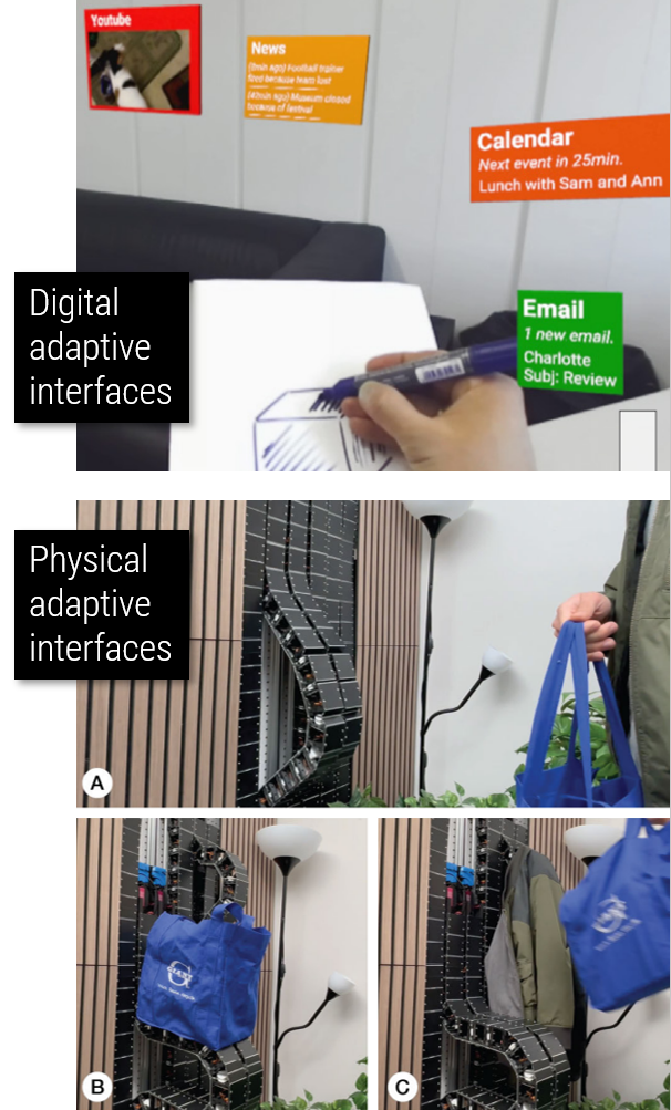 example image of digital adaptive interfaces and physical adaptive interfaces