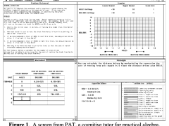 screenshot from PAT, a cognitive tutor for algebra 