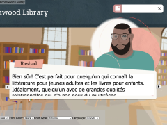 screenshot of the Bloomwood stories game with enhanced overlay