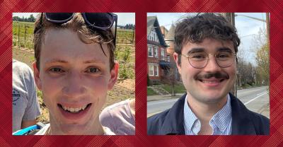 Collaged headshots of William Agnew and Jordan Taylor.