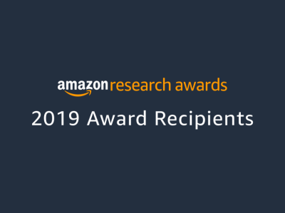 Amazon Research Award logo on navy blue background