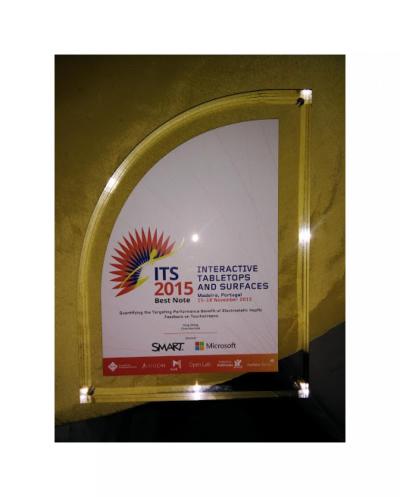 The ITS2015 Best Short Paper Award