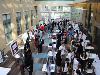 students at the poster session