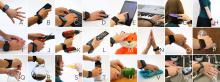 collage of 20+ hand gestures recognized and logged by the sensors