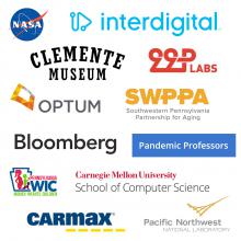 collage of 12 logos of last year's Capstone project sponsors