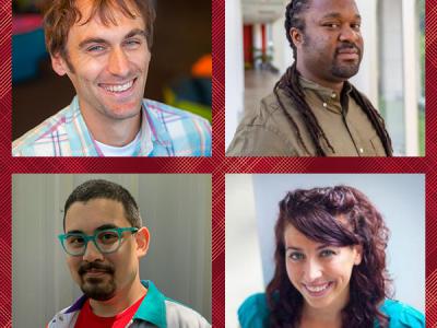 collage of 4 faculty: Bigham, Carrington, Ogan, Holstein