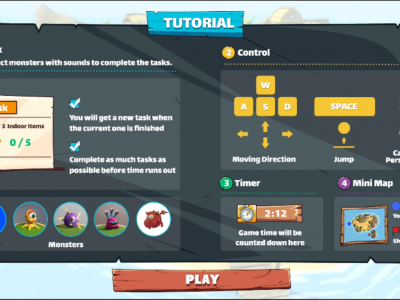a capture of the computer screen dashboard during the game's tutorial 