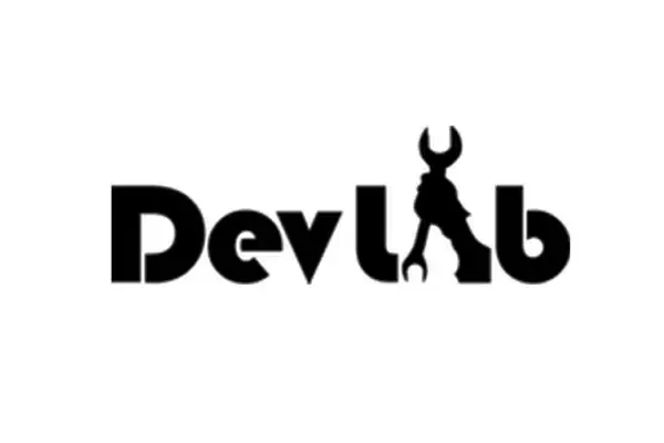 DevLab logo, a hand holding up a wrench 