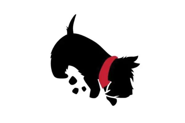 DIG logo, illustration of a black CMU scotty dog digging 