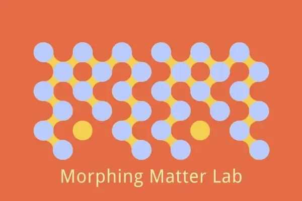 Morphing Matter Lab logo on an orange background