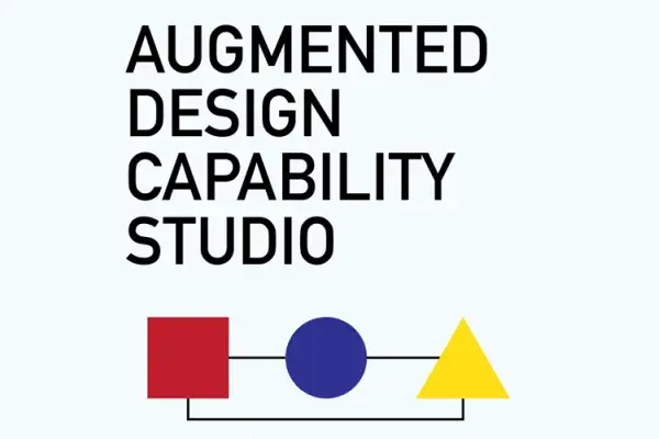 Augmented Design Capability Studio logo with square, circle and triangle below