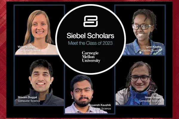 SCS students Victoria Dean, Shivam Duggal, Isaac Grosof, Divyansh Kaushik and Lynn Kirabo have been named 2023 Siebel Scholars.