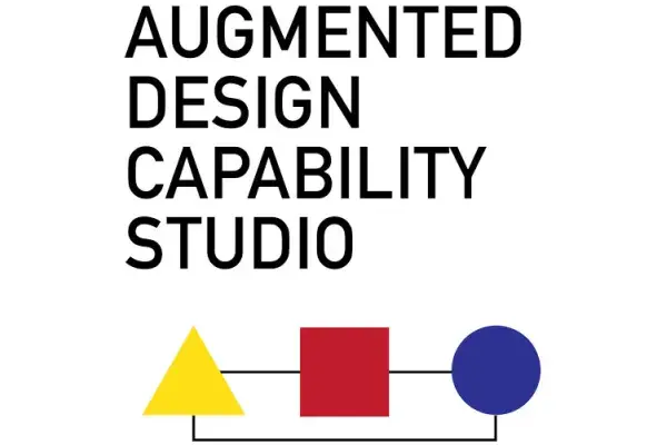 Augmented Design Capability Studio logo with square, circle and triangle below