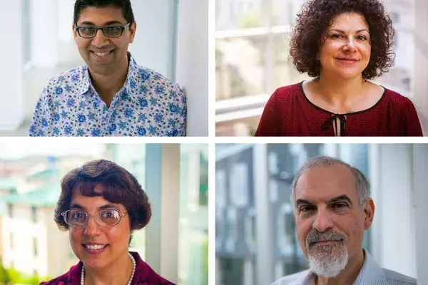 headshots of four HCII faculty: Kittur, Forlizzi, Rose and Myers