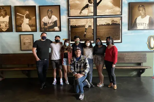Group photo of the students at the Clemente Museum
