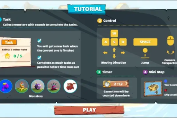 a capture of the computer screen dashboard during the game's tutorial