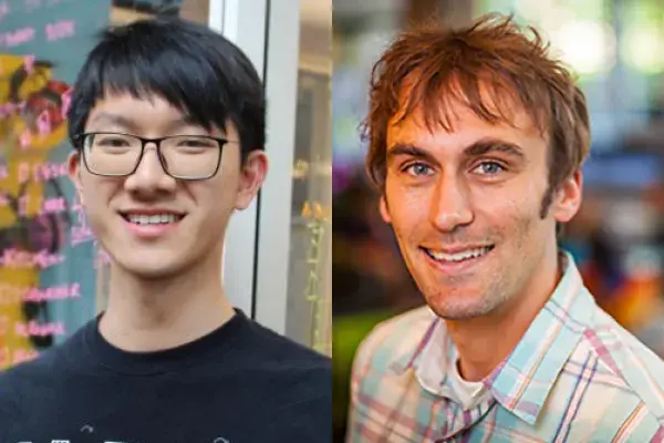 side by side images of HCII PhD student Jason Wu and his advisor Jeff Bigham
